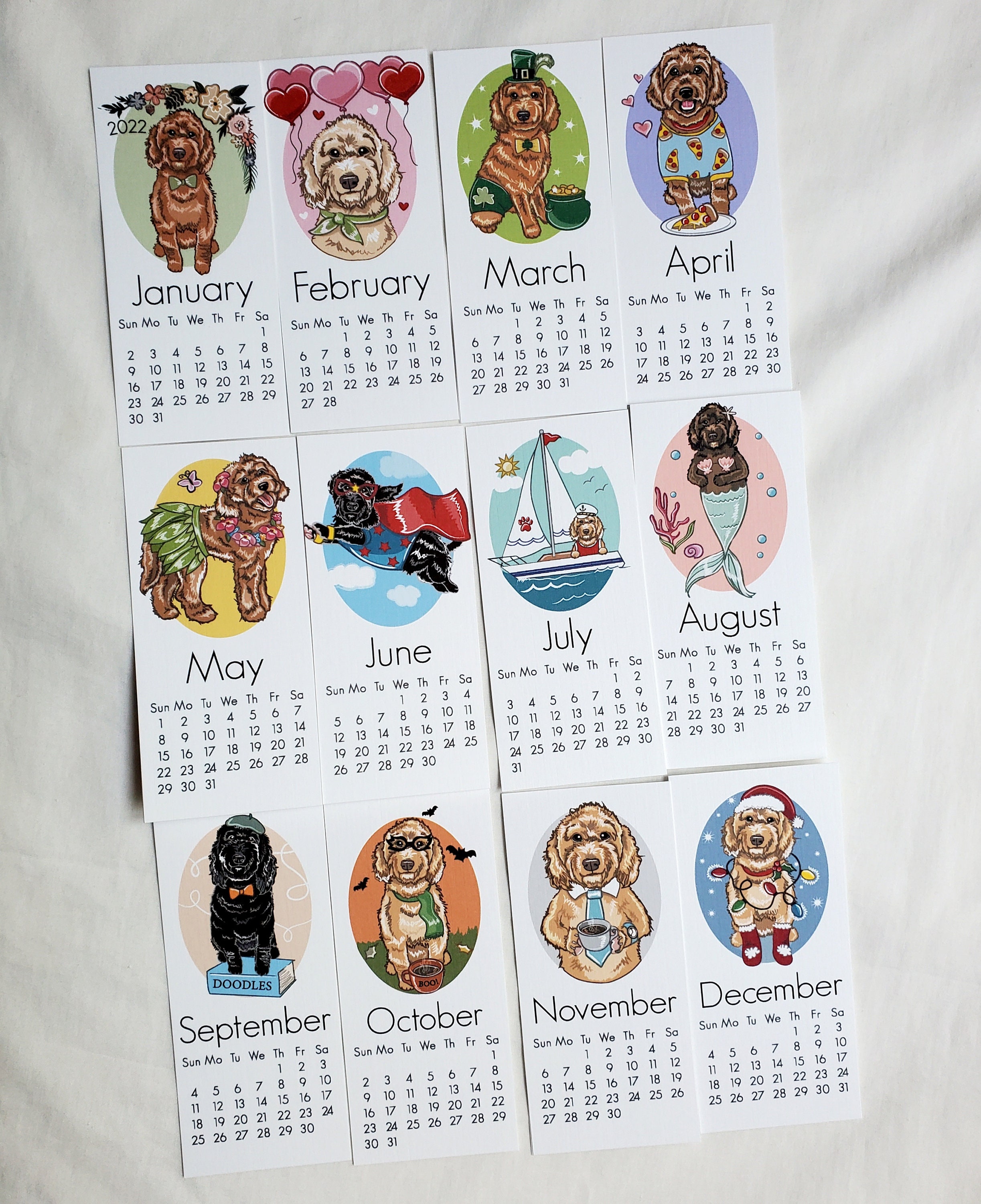 2022 Labradoodle/Goldendoodle Calendar Mini Desk Size | Etsy