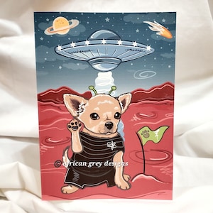 Space Chihuahua Greeting Card