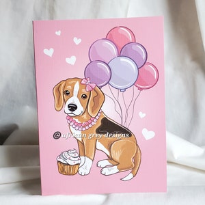Princess Beagle Greeting Card