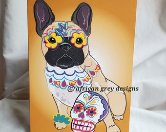 Muertos French Bulldog Greeting Card