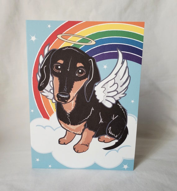 Long Haired Dachshund Dog Easter Bookmark and Greeting Card 