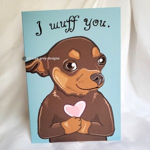 Wuff You Chihuahua Greeting Card - Choose Your Fur Color