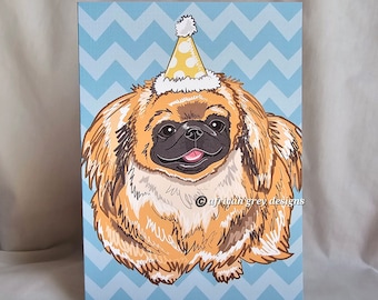 Pekingese Birthday Greeting Card