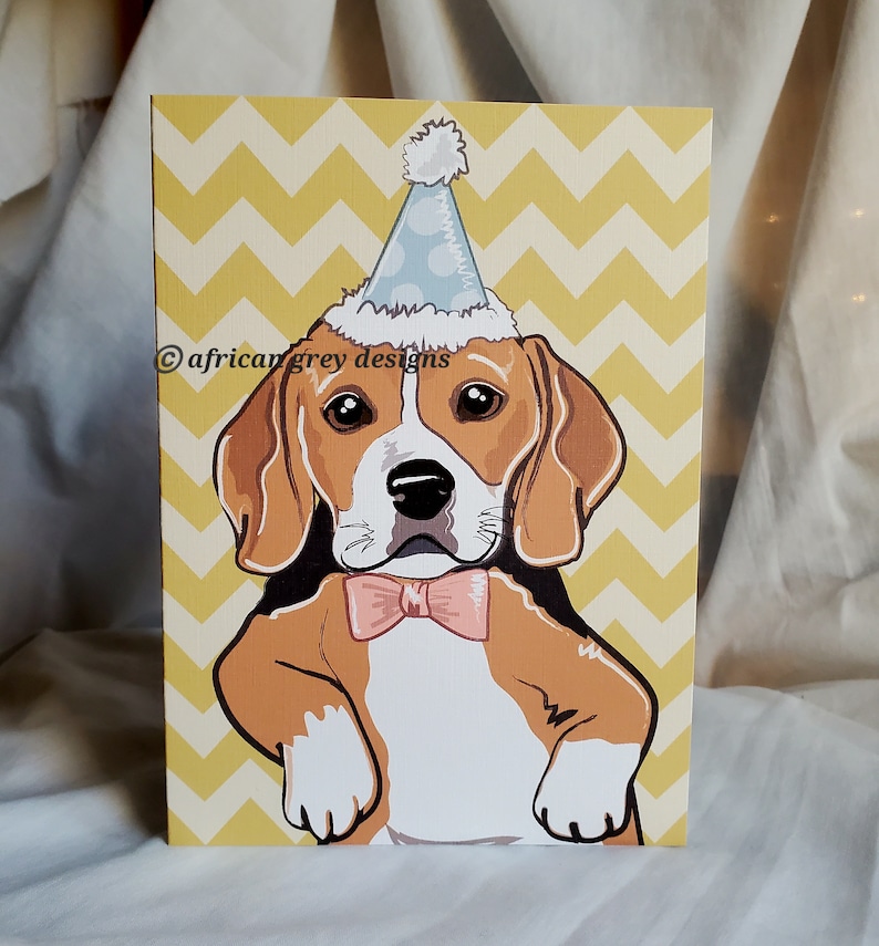 Birthday Beagle Greeting Card - Etsy