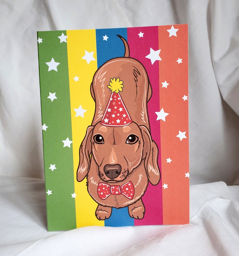 Birthday Dachshund Greeting Card - Etsy