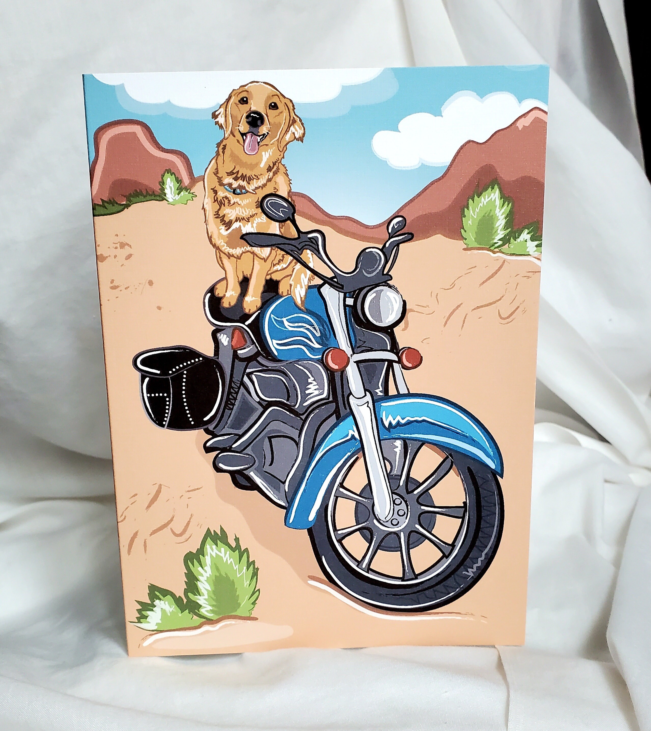 Motorcycle Golden Retriever Greeting Card Etsy motorcycle-golden-retriever-greeting-card-etsy