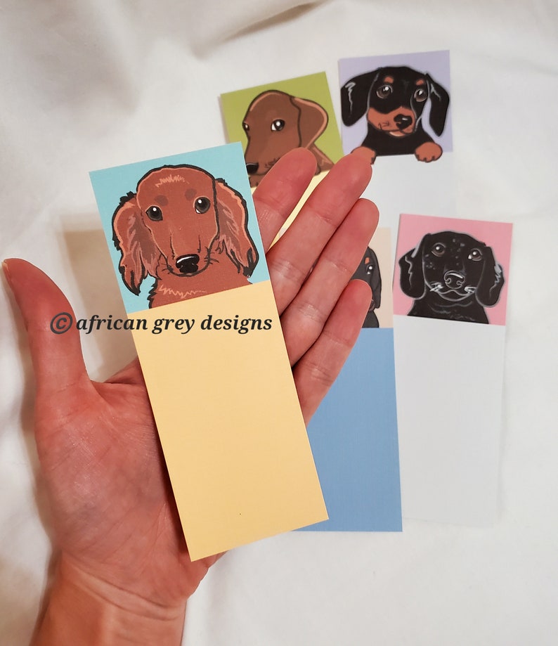 Dachshund Bookmarks Eco-friendly Set of 5 Printed on - Etsy