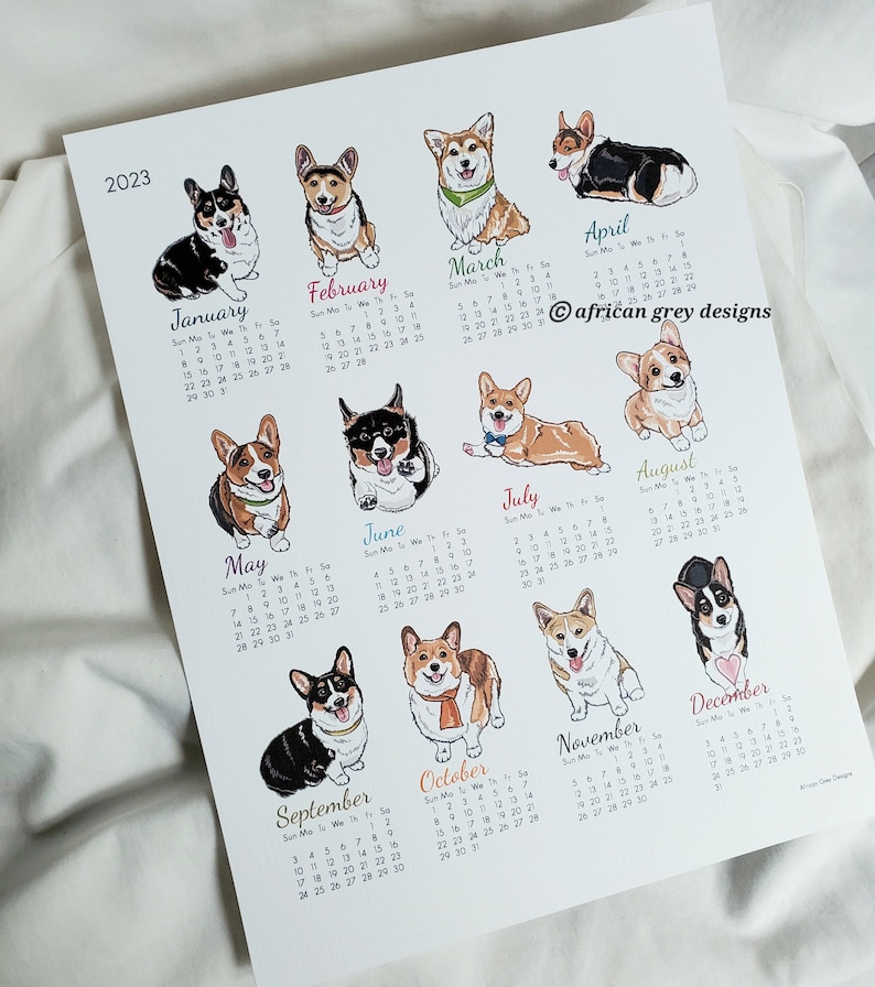 2023 Calendar 8x10 Ecofriendly Print on Recycled Etsy