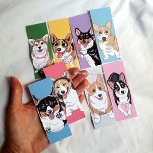 Mini Corgis Bookmarks - Eco-friendly Set of 8