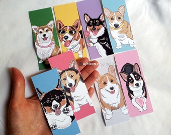 Mini Corgis Bookmarks - Eco-friendly Set of 8