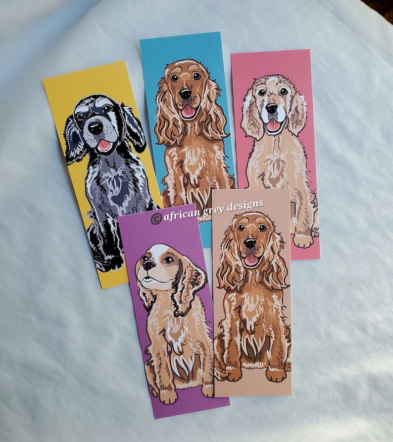 Cocker Spaniel Bookmarks Eco-friendly Set of 5 - Etsy