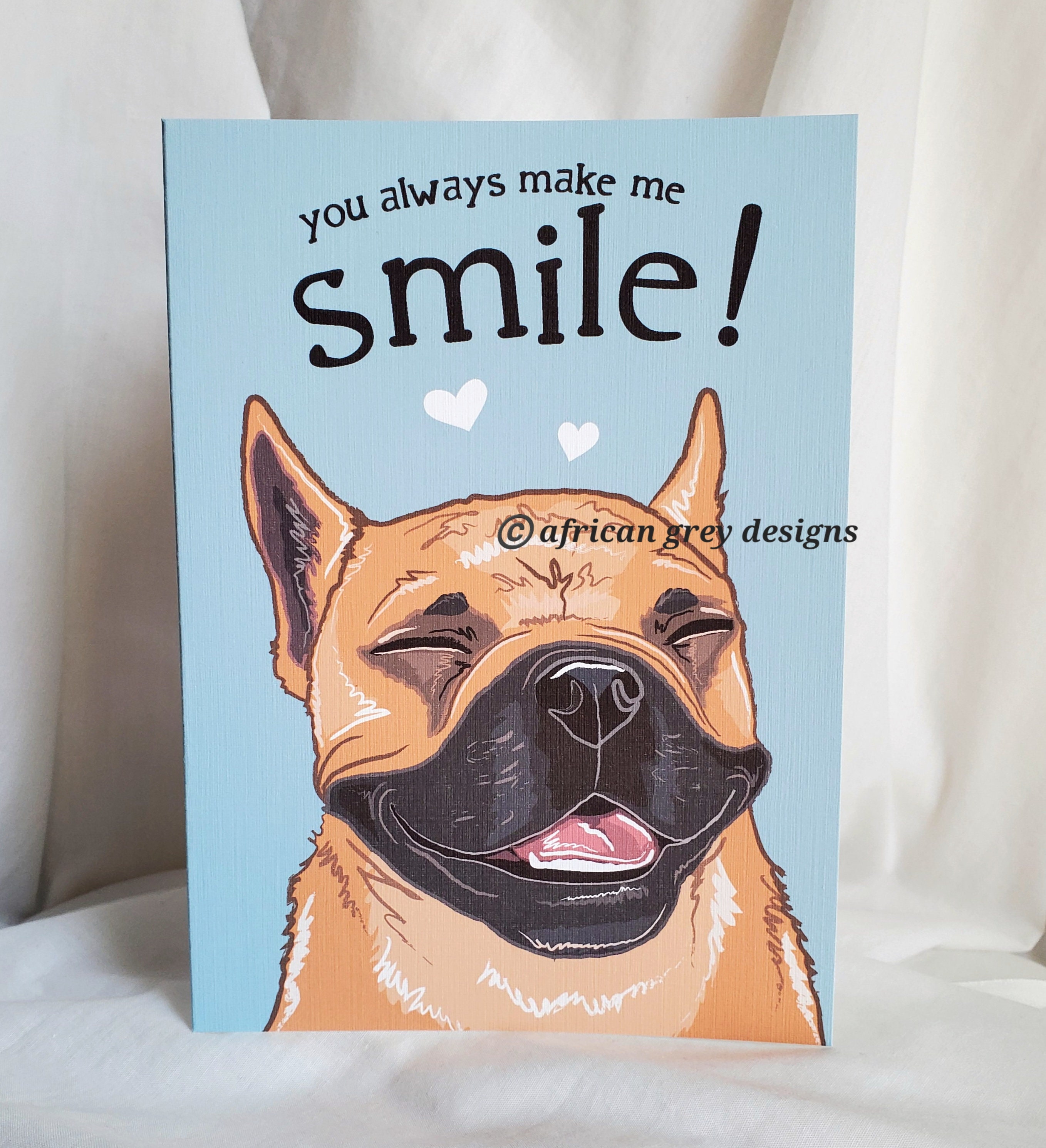 Smiling French Bulldog Greeting Card - Etsy
