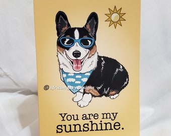 Corgi Sunshine Greeting Card