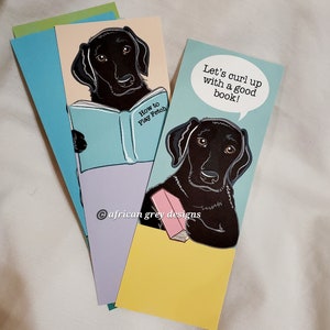 Labrador Bookmark Black Lab Bookmarks - Eco-friendly Set of 5 on Recycled Linen Paper - Etsy