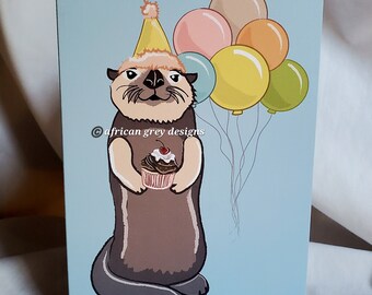 Party Otter Greeting Card