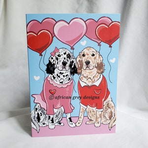 Valentine English Setters Greeting Card