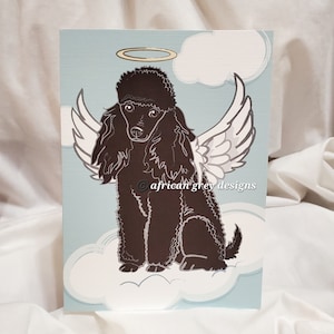 Angel Poodle Greeting Card