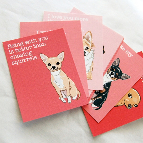 Chihuahua Love Cards - Mini Eco-friendly Set of 8