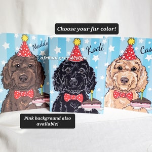 Birthday Labradoodle Greeting Card - Choose Your Fur Color