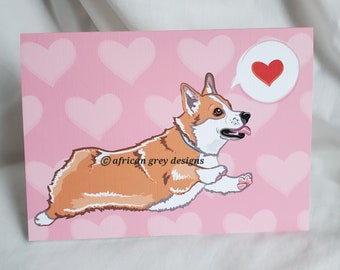 Hearty Corgi Greeting Card