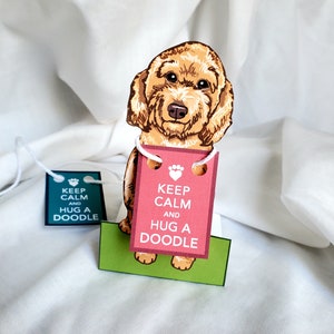 Keep Calm Labradoodle - Goldendoodle - Desk Decor Paper Doll