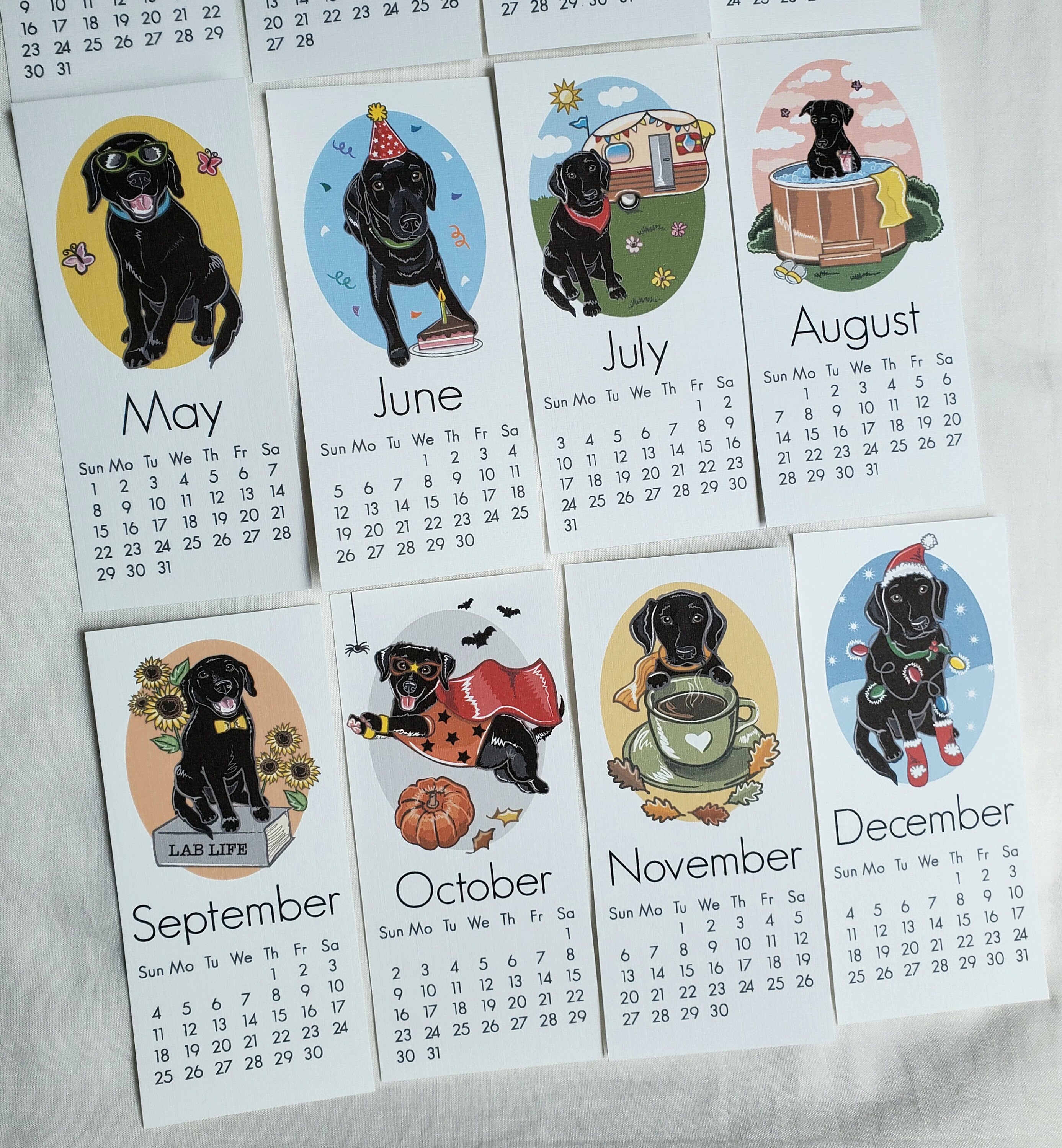 2022 Black Lab Calendar Mini Desk Size Printed on Recycled Etsy