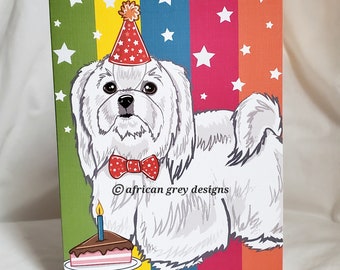 Birthday Maltese Greeting Card