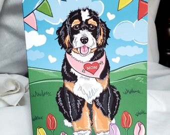 Bernedoodle Mom Greeting Card