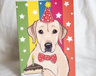 Birthday Yellow Lab Greeting Card