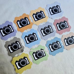 Camera Die Cut Collection - Eco-friendly Set of 12 - Scrapbooking Embellishment - Photography