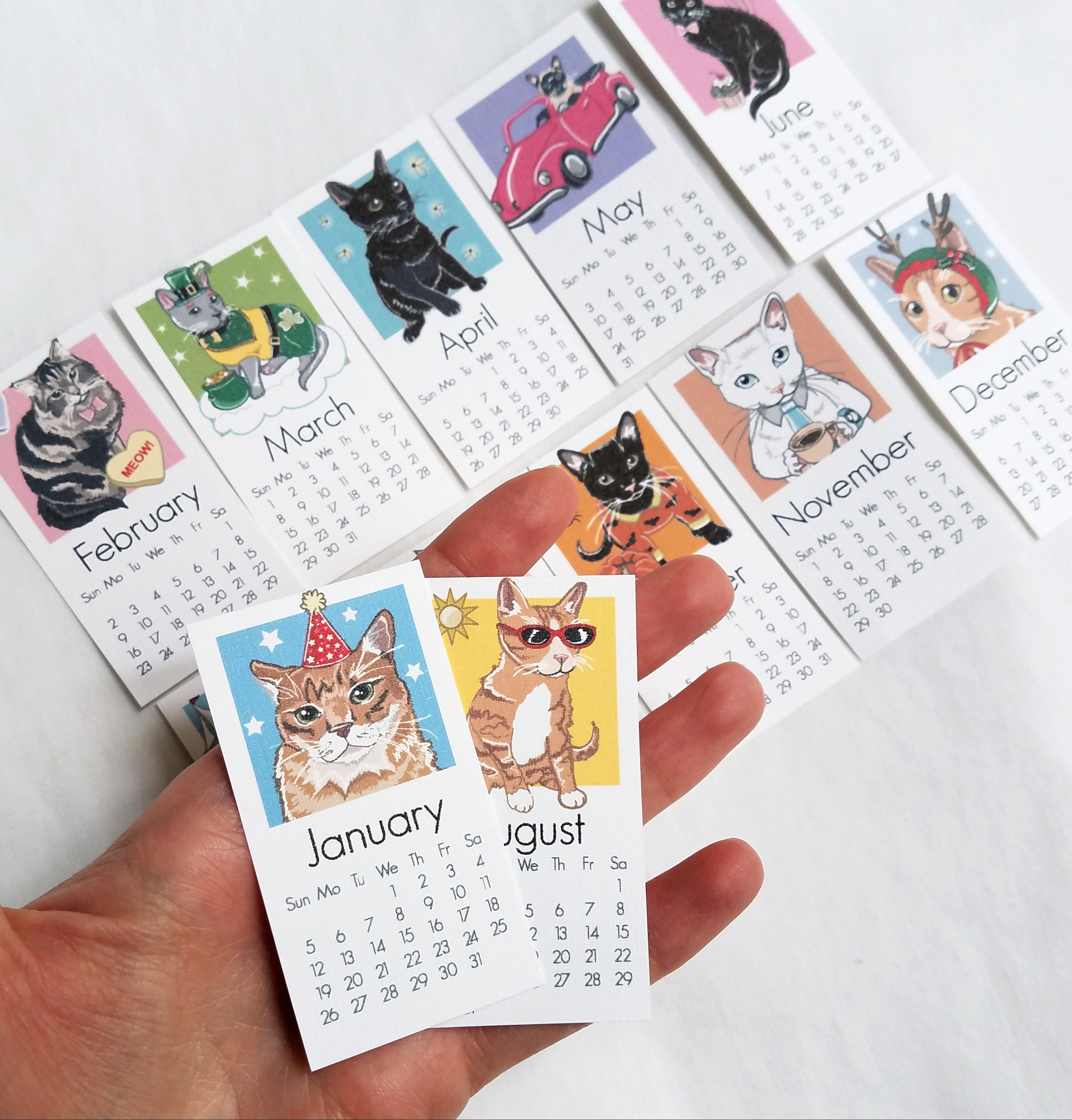 Stationery Office Supplies Mini 2020 Desk Calendar Cartoon