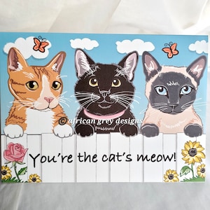 Cat&#39;s Meow Greeting Card