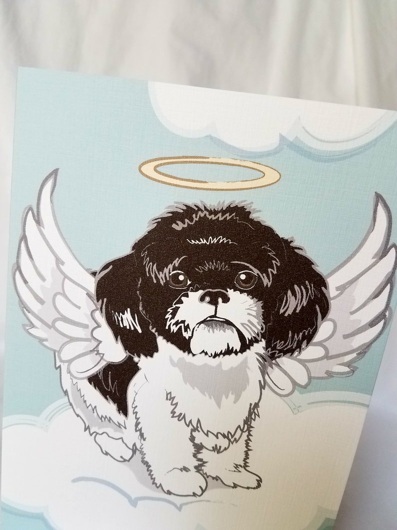 Angel Shih Tzu Greeting Card | Etsy