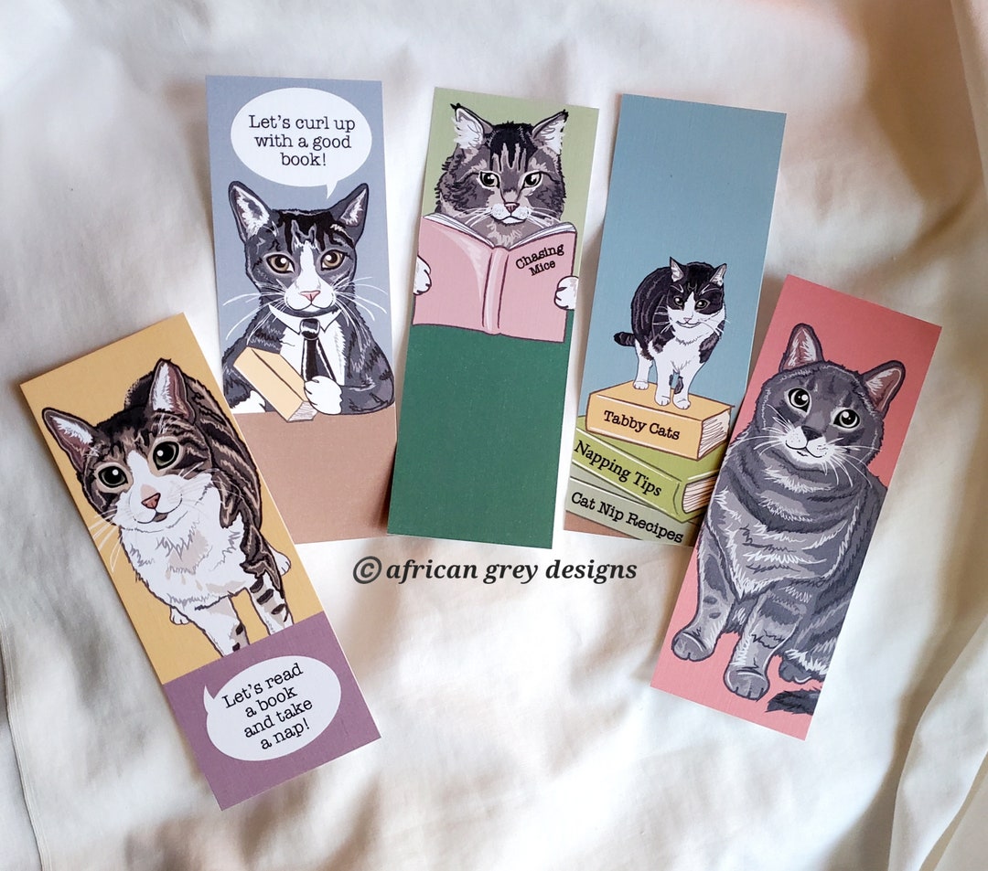 Napping Cat Reading Bookmark Napping Cat Reading Bookmark