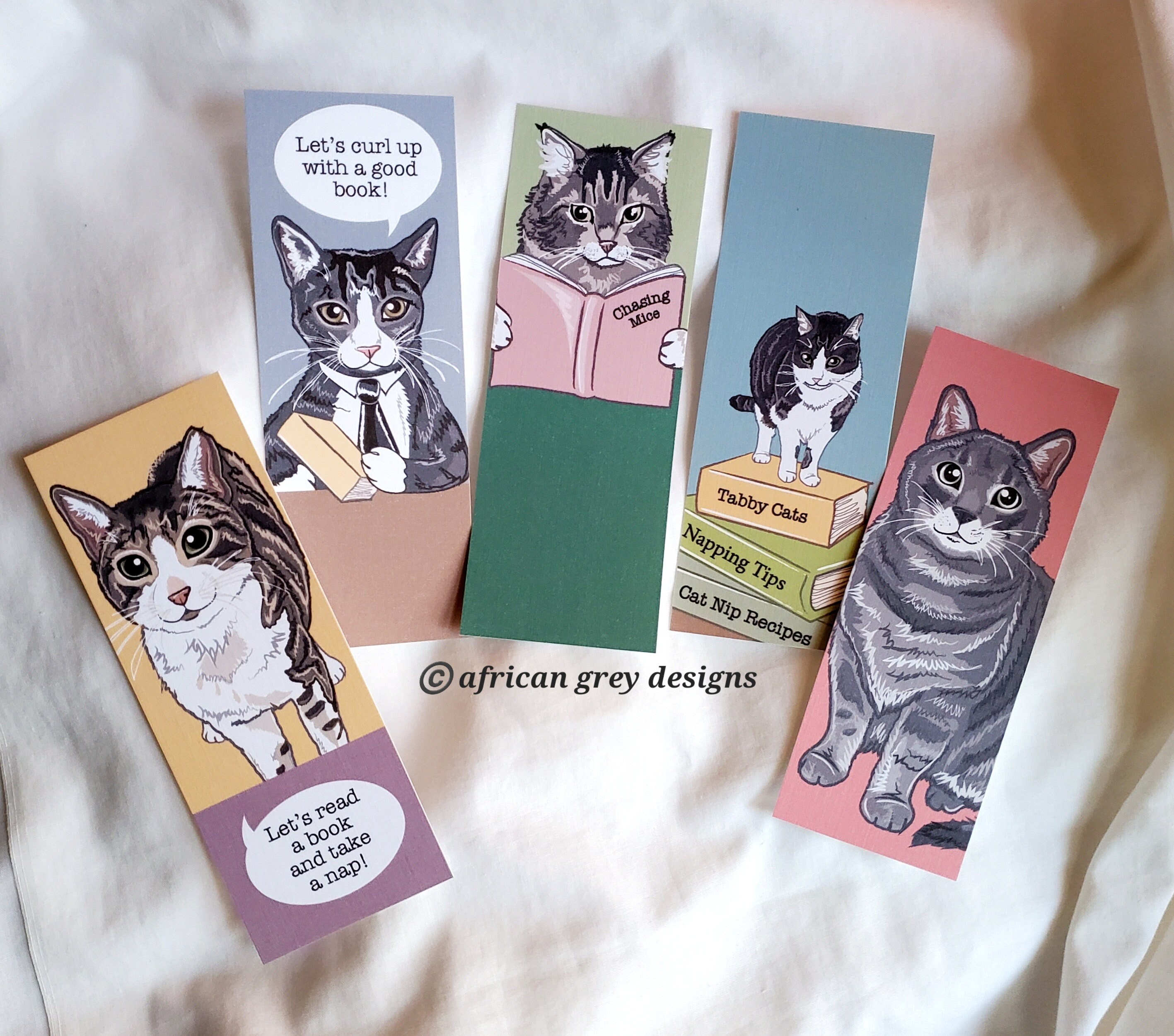 Napping Cat Reading Bookmark Napping Cat Reading Bookmark