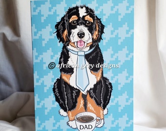 Bernedoodle Dad Greeting Card