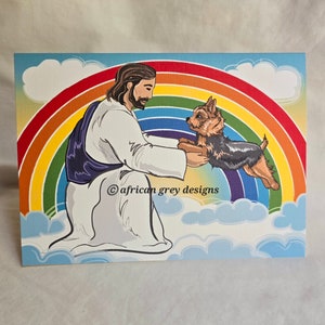Heavenly Yorkie Greeting Card