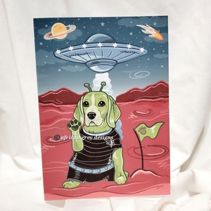 Space Beagle Greeting Card