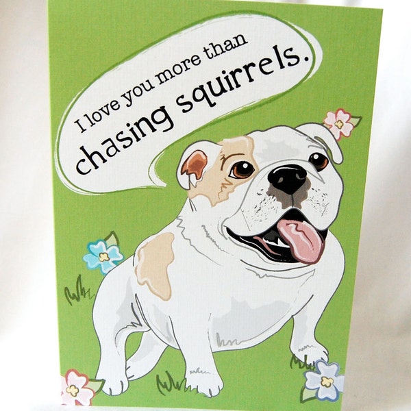 Happy Bulldog Greeting Card