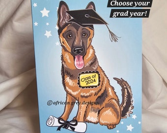 German Shepherd Graduation Greeting Card