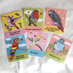 Bird Valentines Mini Eco-friendly Set of 6 image 6