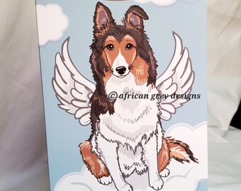 Angel Collie Greeting Card - Sheltie