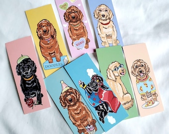 Mini Doodle Bookmarks - Eco-friendly Set of 8 - Labradoodle/Goldendoodle