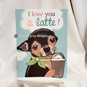 Latte Chihuahua Greeting Card