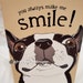 Smiling Boston Terrier Greeting Card Etsy