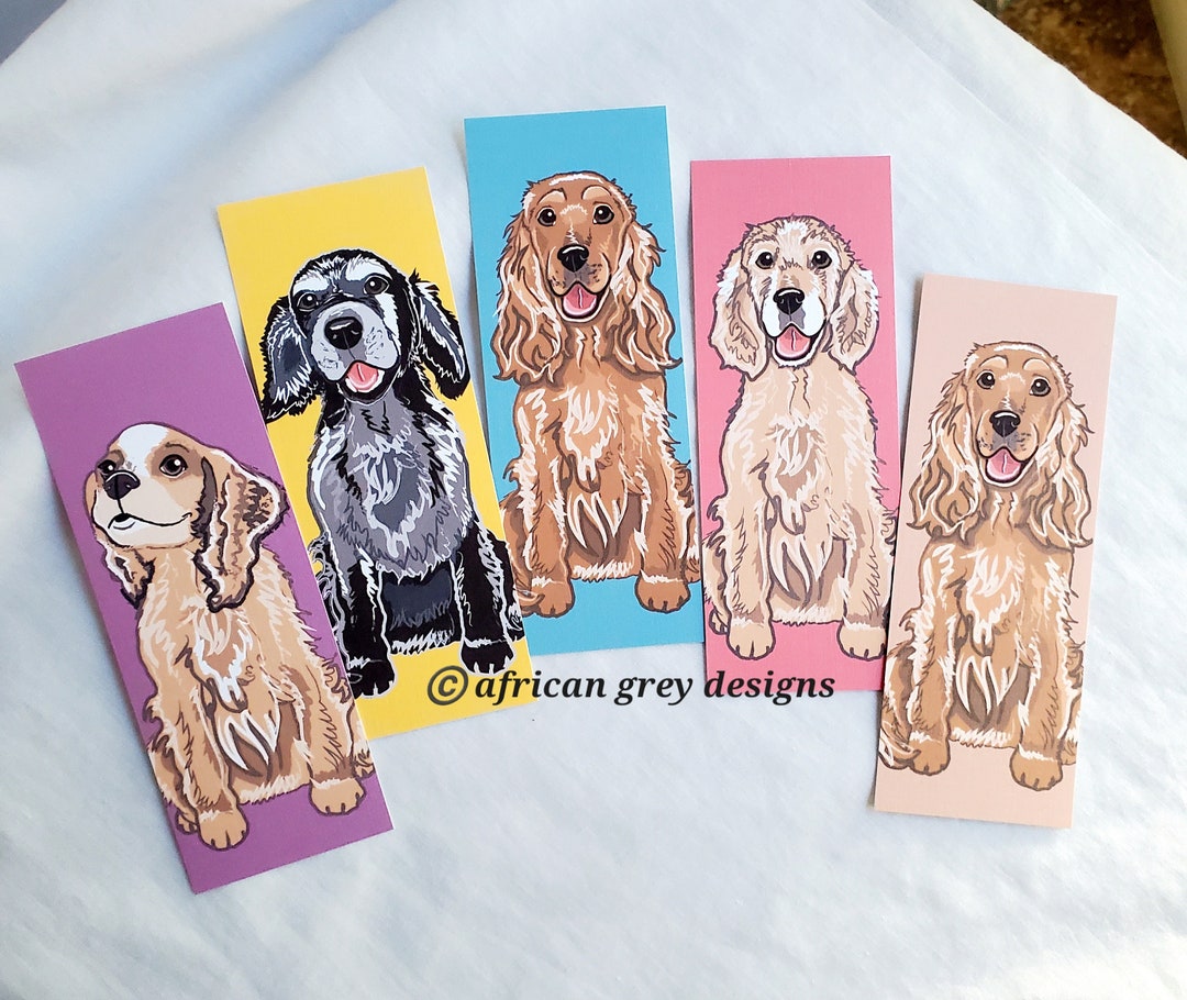 Cocker Spaniel Bookmarks - Eco-friendly Set of 5 - Etsy UK