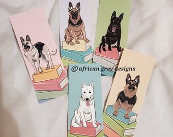 German Shepherd Bookmarks - Eco-friendly Set of 5