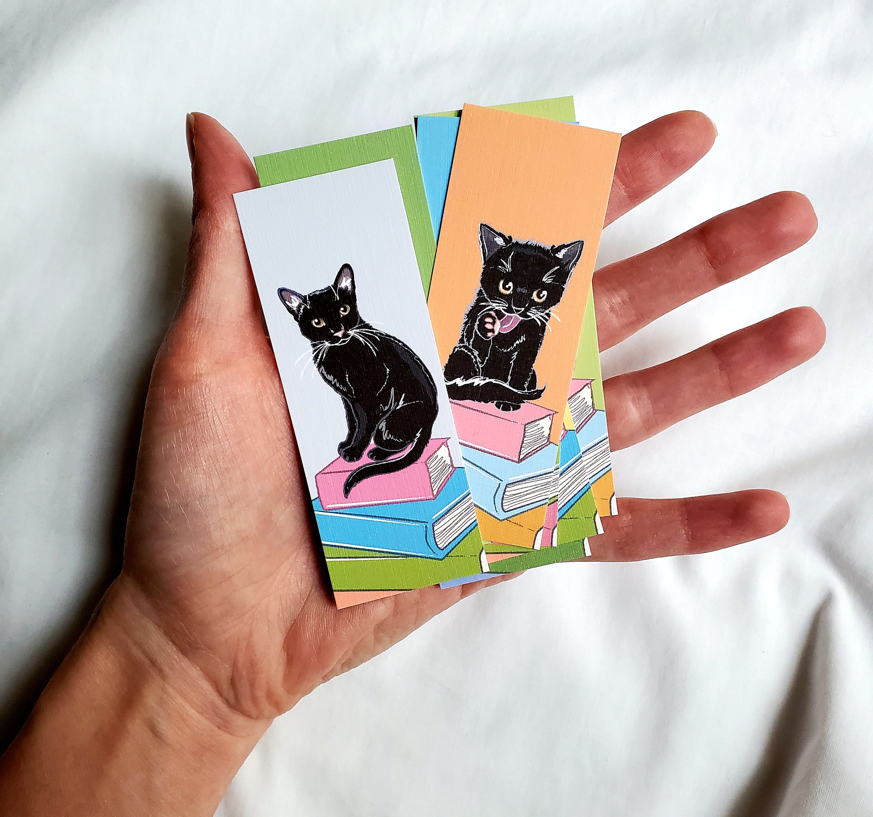 Mini Black Cat Bookmarks Eco-friendly Set of 8 - Etsy UK