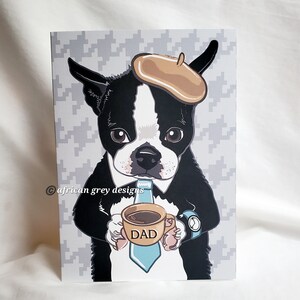 Boston Terrier Dad Greeting Card