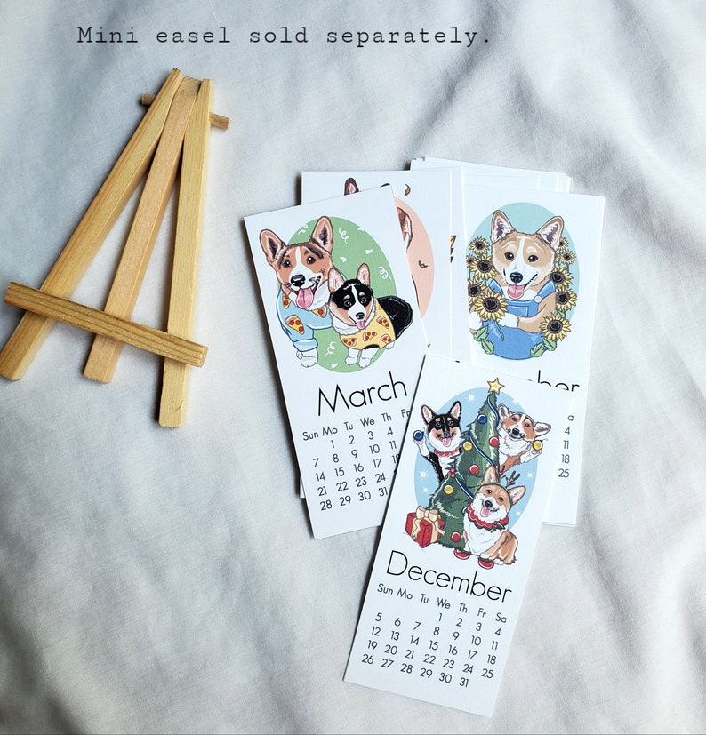 2021 Calendar Mini Desk Size Printed on Recycled Etsy